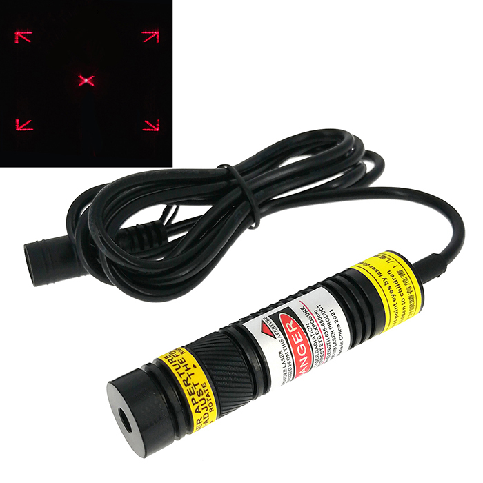 650nm 10mW~50mW Red Four Square Frame Photography Auxiliary Focus Module DOE Patterned Grating Laser Module - Click Image to Close